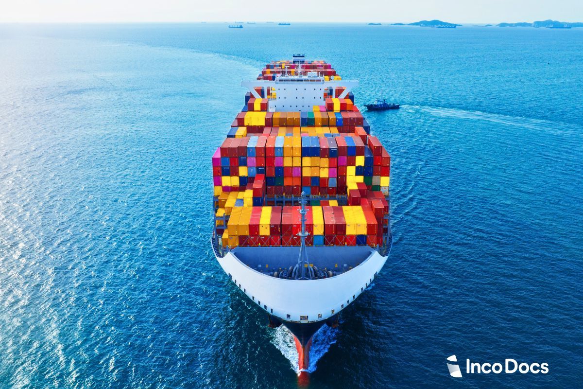 Container ship at Mombasa port for sea freight logistics